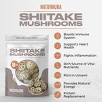 Premium White Flower Shiitake Mushrooms - 1 Pound - Grade AAA