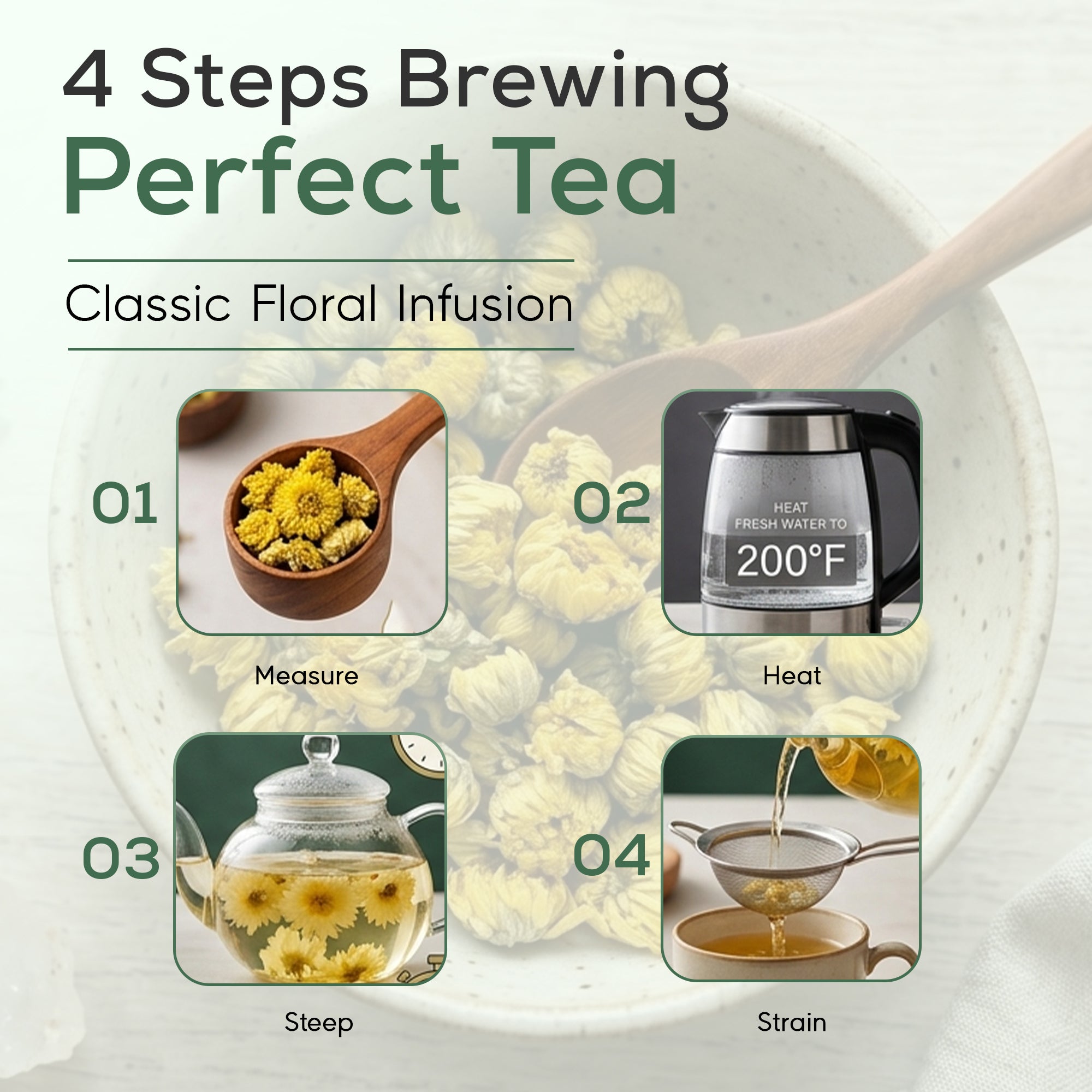 NATURAURA Dried Chrysanthemum Flowers | Premium Ju Hua Herbal Tea | Non-GMO, Vegan