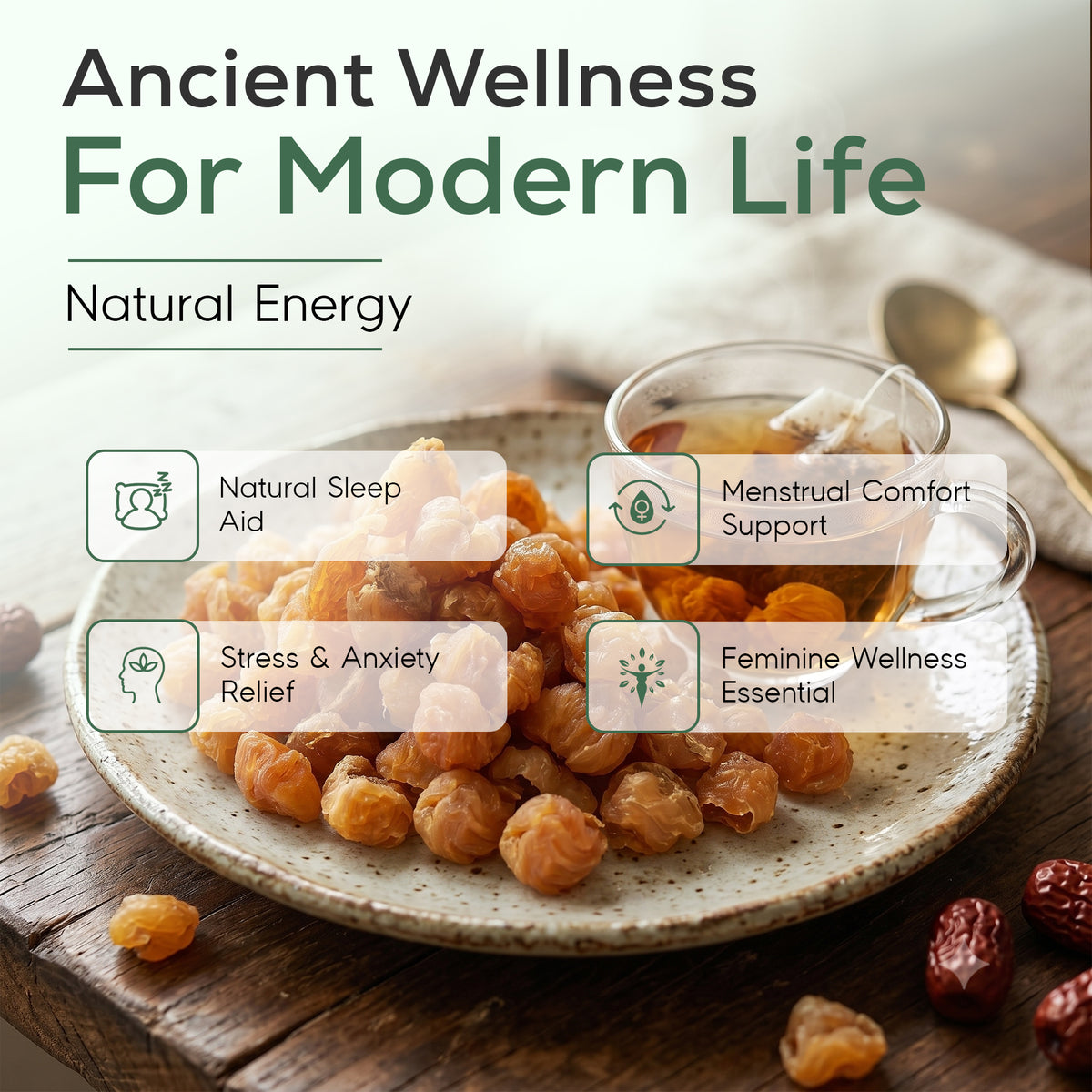 NATURAURA Dried Longan Fruit | Dragon Eye Longan (Gui Yuan) | Non-GMO, Vegan | No Additives