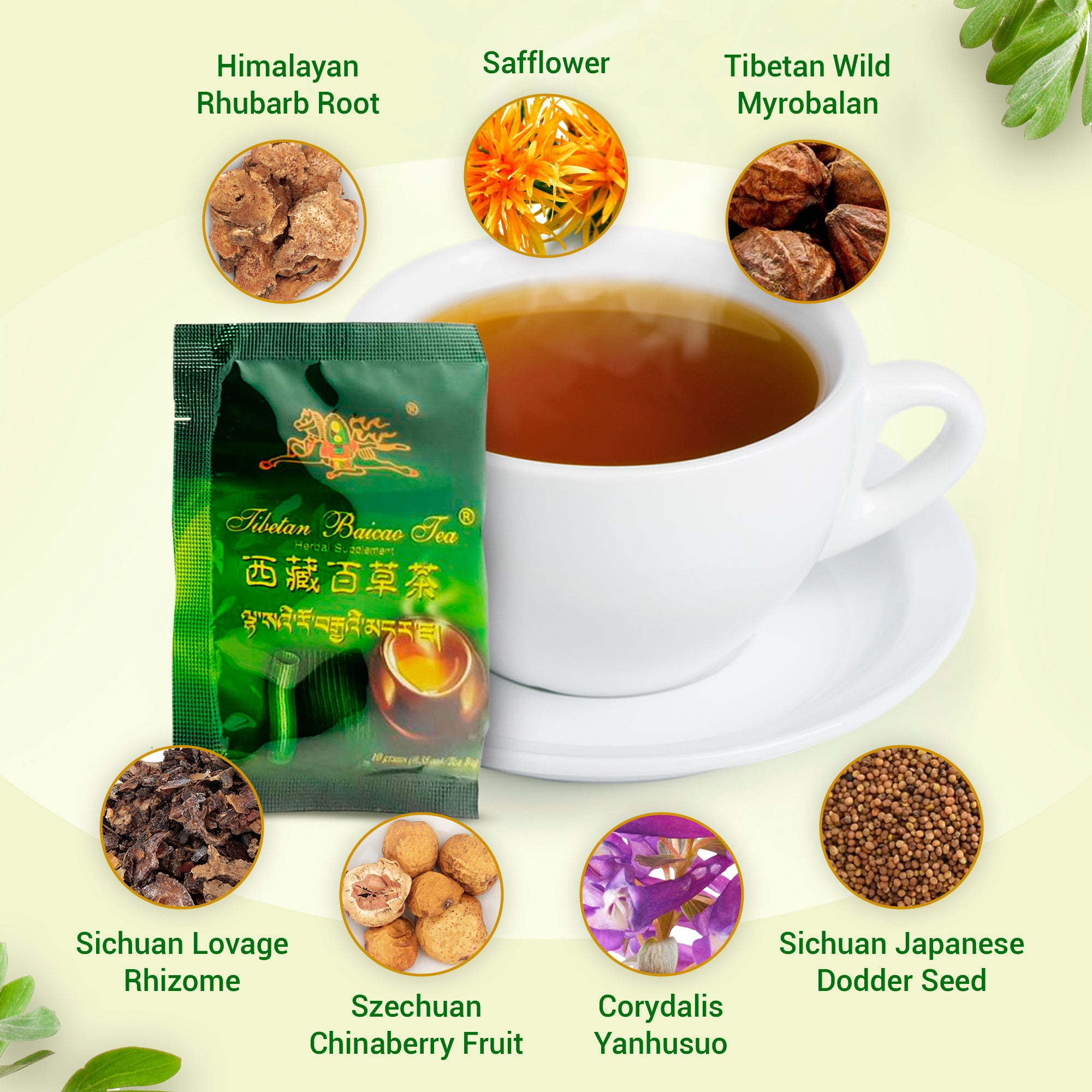 Tibetan Baicao Tea - 10 Bags