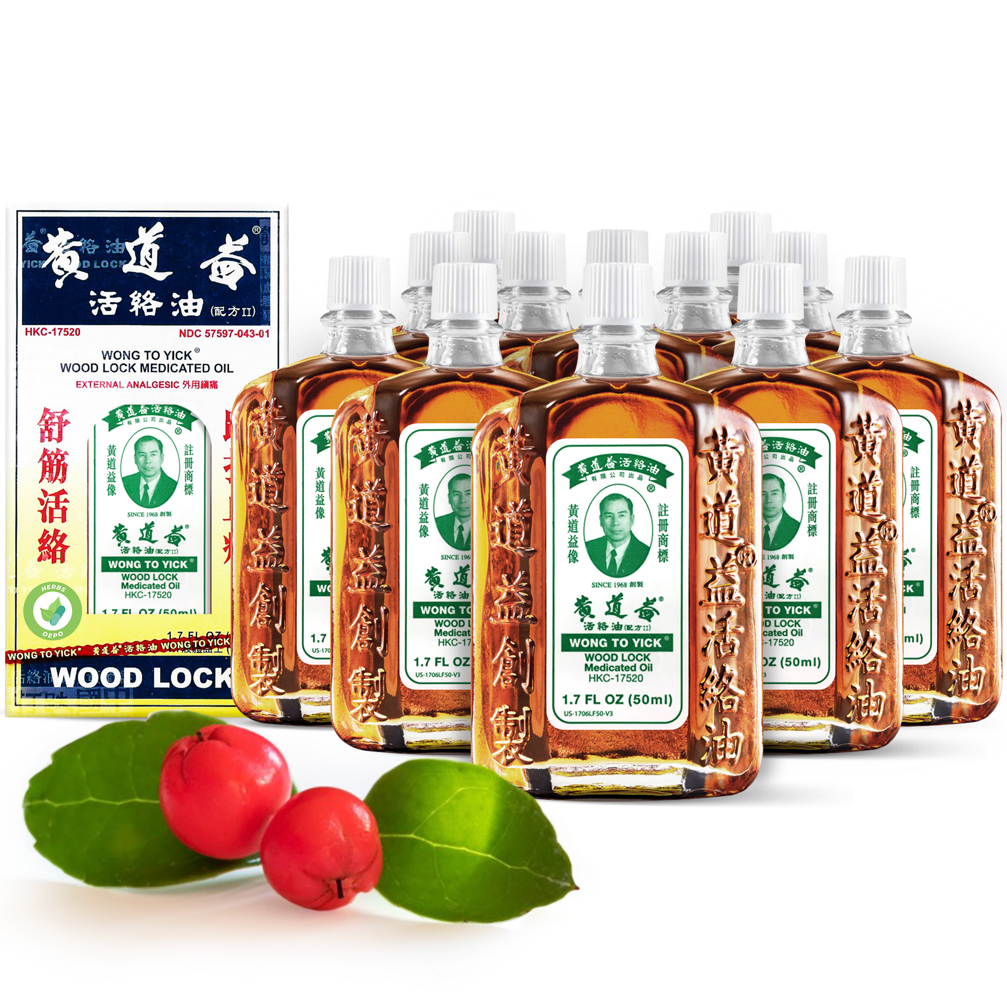 Wong To Yick - Wood Lock Medicated Pain Relief Oil - 50ml / 1.7 Fl Oz.