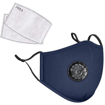Navy Blue PM 2.5 Masks with 2 filters