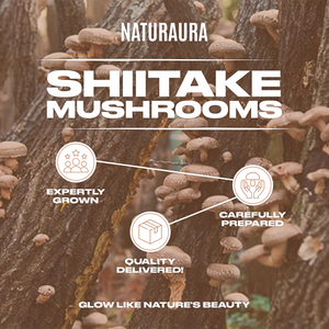 Premium White Flower Shiitake Mushrooms - 1 Pound - Grade AAA