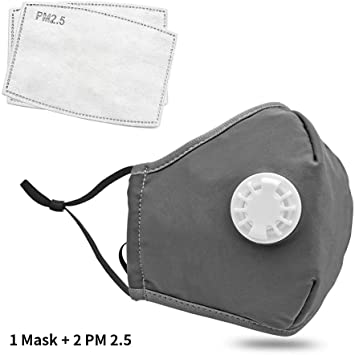Grey PM 2.5 Reusable Face Mask