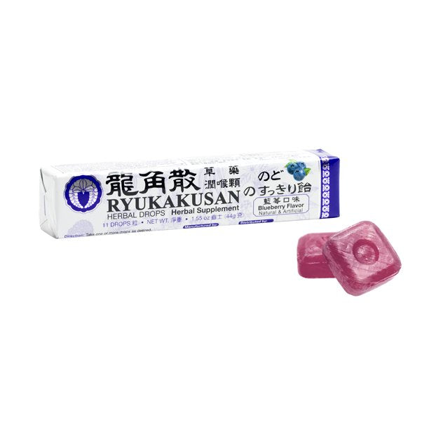 RYUKAKUSAN HERBAL DROPS - BLUEBERRY FLAVOR (STICK) - Herbs Depo