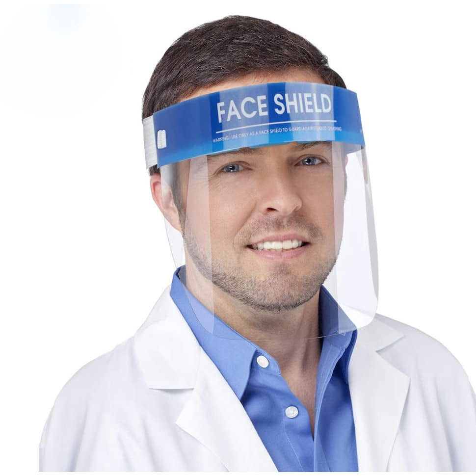 Reusable Poly FACE SHIELD - Splash Protection Shield - 5 PACK