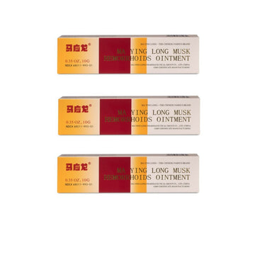 Ma Ying Long Musk Hemorrhoids Oinment - 3 Pack - .35oz, 10 grams each