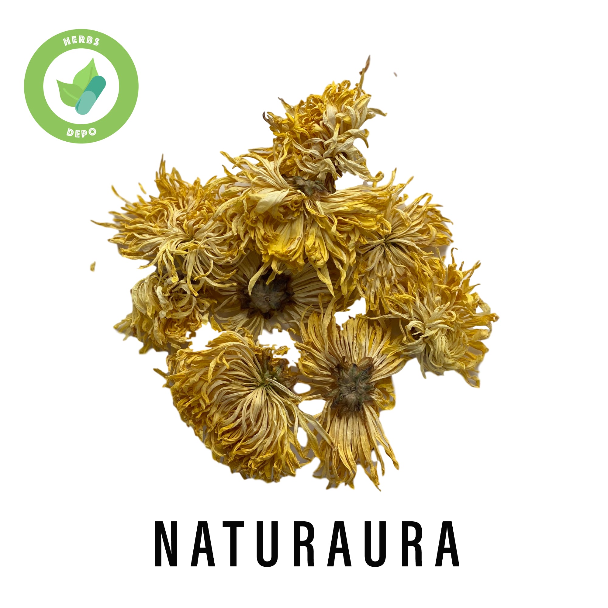 NATURAURA - PREMIUM  DRIED GOLDEN CHRYSANTHEMUM 金絲皇菊 - CHRYSANTHEMUM MORIFOLIUM - Herbs Depo